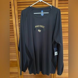 NWT wake forest long sleeve drifit shirt